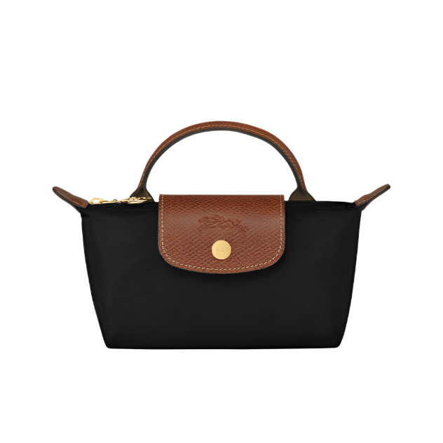 Longchamp Mini Le Pliage Handbag- Strap Included Black