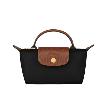 Longchamp Mini Le Pliage Handbag- Strap Included Black