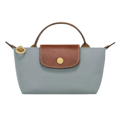 Longchamp Mini Le Pliage Handbag- Strap Included Grey