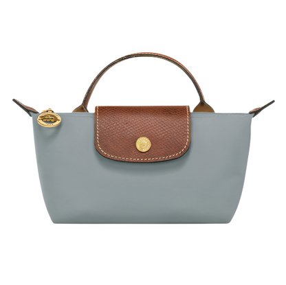 Longchamp Mini Le Pliage Handbag- Strap Included Grey