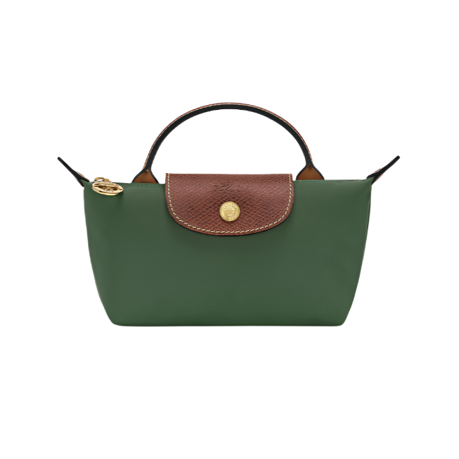 Longchamp Mini Le Pliage Handbag- Strap Included Green