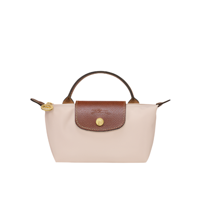 Longchamp Mini Le Pliage Handbag- Strap Included Beige