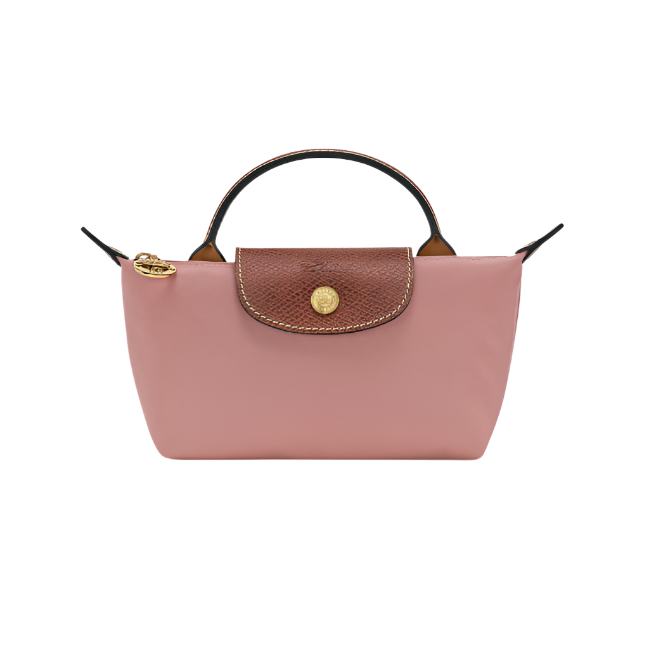 Longchamp Mini Le Pliage Handbag- Strap Included Pink